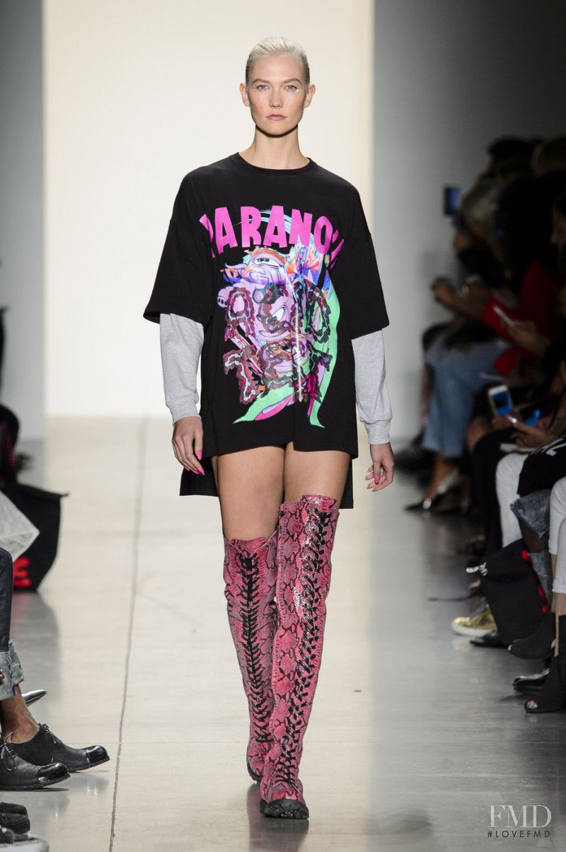 Karlie Kloss featured in  the Jeremy Scott fashion show for Spring/Summer 2018