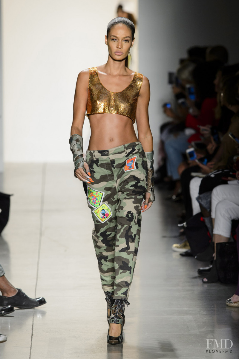 Joan Smalls featured in  the Jeremy Scott fashion show for Spring/Summer 2018