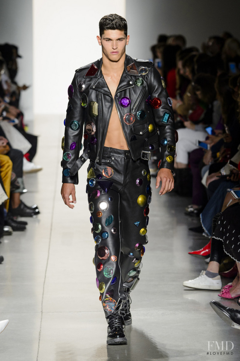 Trevor Signorino featured in  the Jeremy Scott fashion show for Spring/Summer 2018