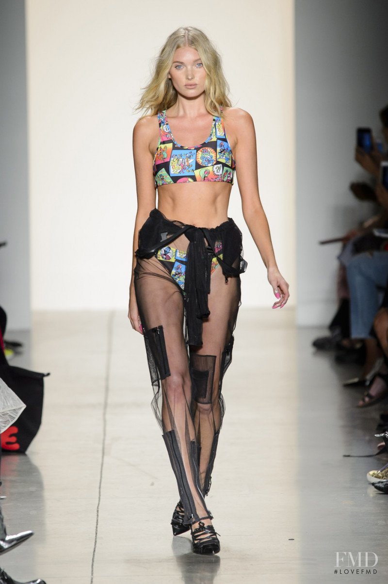 Elsa Hosk featured in  the Jeremy Scott fashion show for Spring/Summer 2018