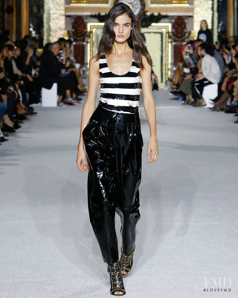 Blanca Padilla featured in  the Balmain fashion show for Spring/Summer 2018