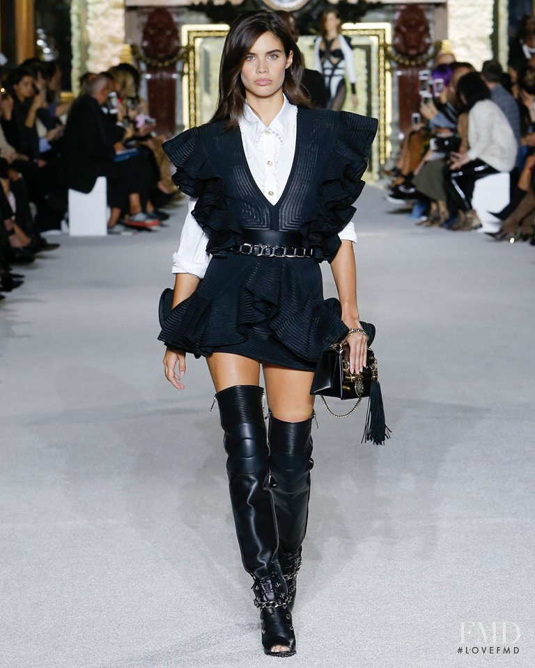 Sara Sampaio featured in  the Balmain fashion show for Spring/Summer 2018