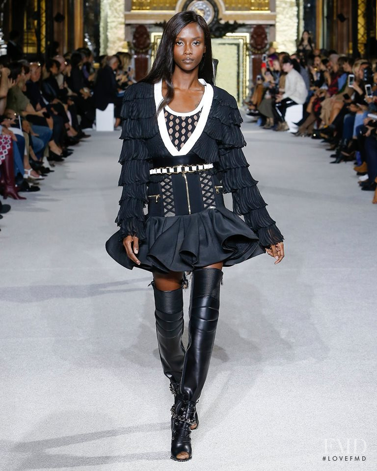 Riley Montana featured in  the Balmain fashion show for Spring/Summer 2018