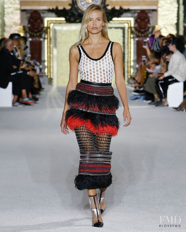 Natasha Poly featured in  the Balmain fashion show for Spring/Summer 2018