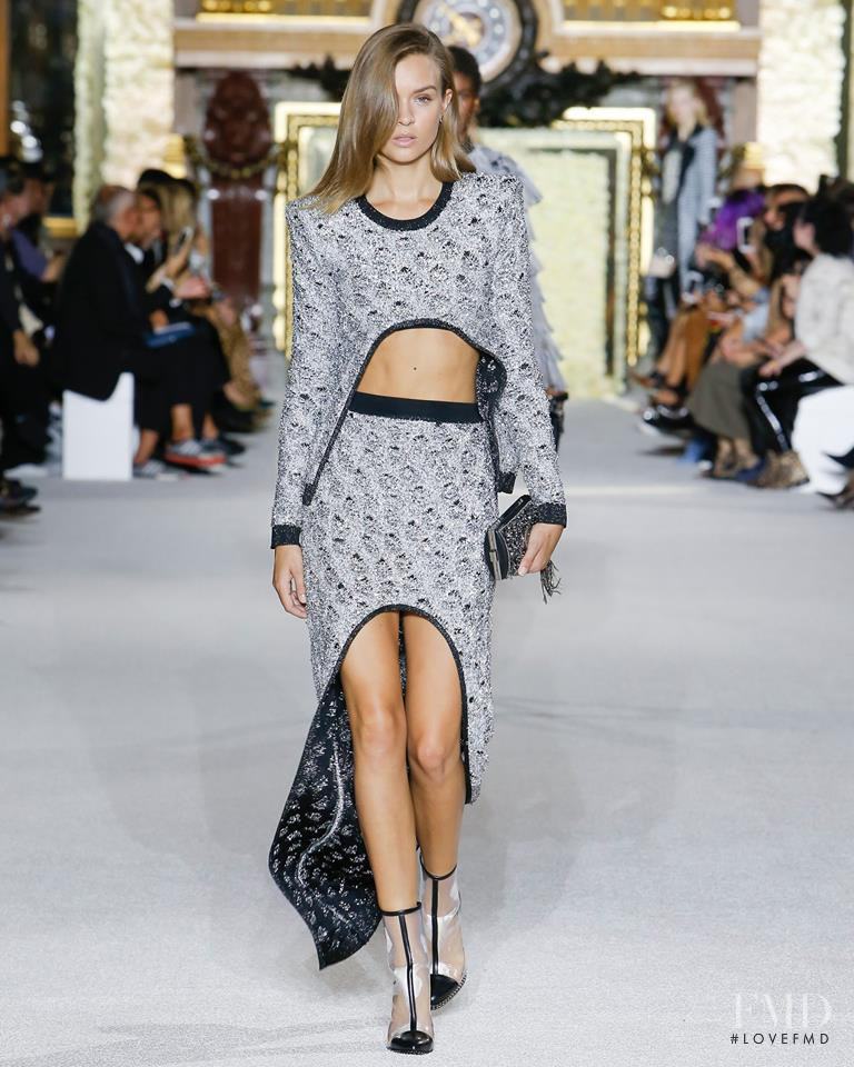 Josephine Skriver featured in  the Balmain fashion show for Spring/Summer 2018