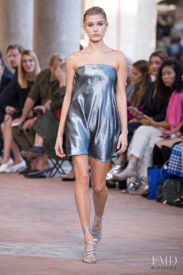 Hailey Baldwin Bieber featured in  the Alberta Ferretti fashion show for Spring/Summer 2018