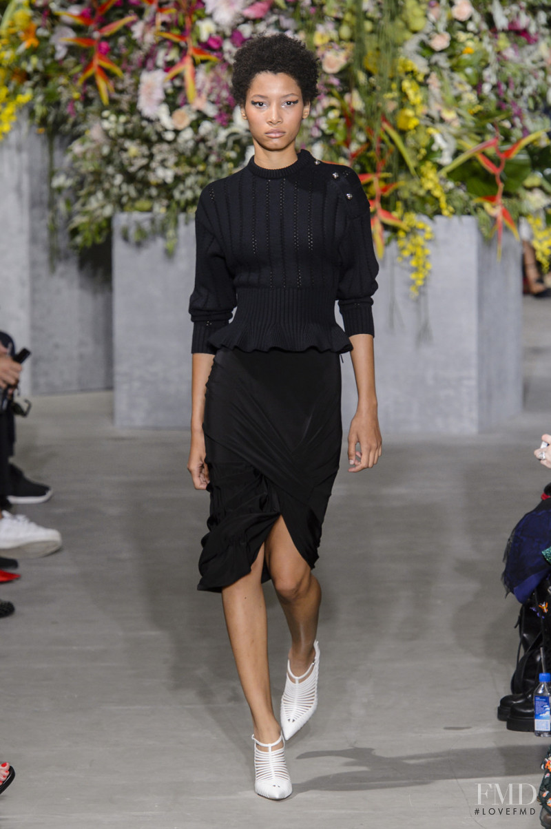 Lineisy Montero featured in  the Jason Wu fashion show for Spring/Summer 2018