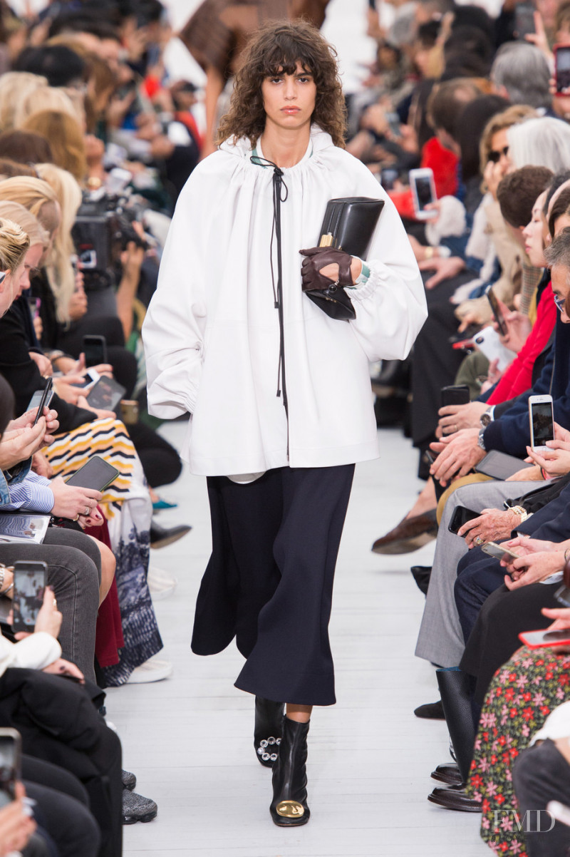 Mica Arganaraz featured in  the Celine fashion show for Spring/Summer 2018