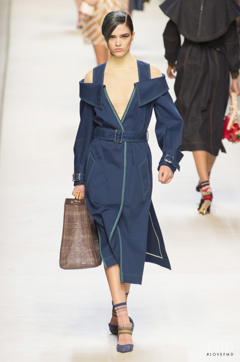Alexandra Maria Micu featured in  the Fendi fashion show for Spring/Summer 2018