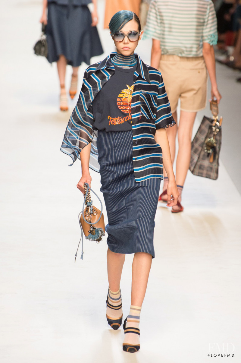 Lea Julian featured in  the Fendi fashion show for Spring/Summer 2018