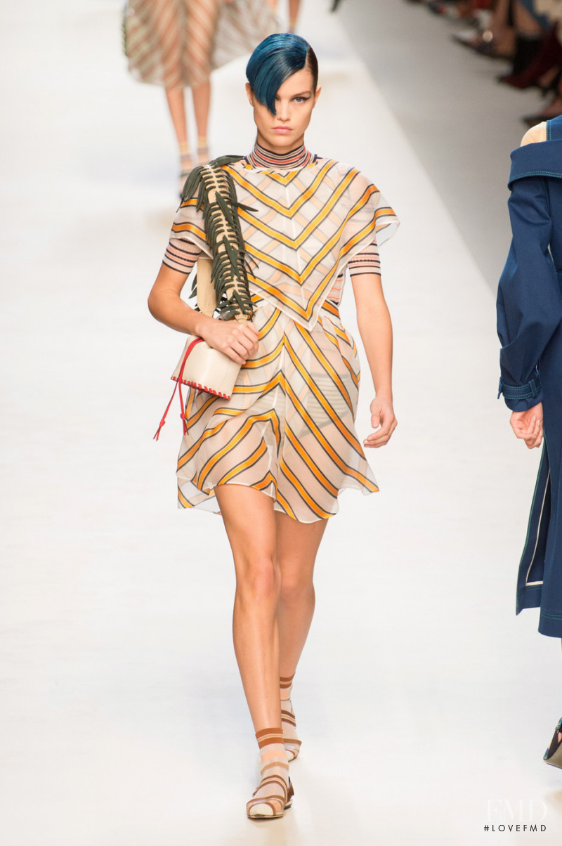 Luna Bijl featured in  the Fendi fashion show for Spring/Summer 2018