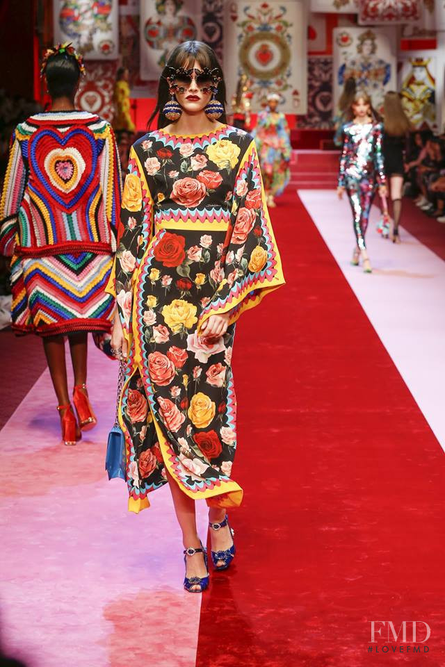 Vanessa Moody featured in  the Dolce & Gabbana fashion show for Spring/Summer 2018