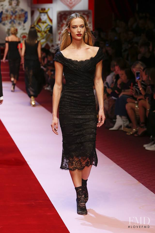 Hannah Ferguson featured in  the Dolce & Gabbana fashion show for Spring/Summer 2018