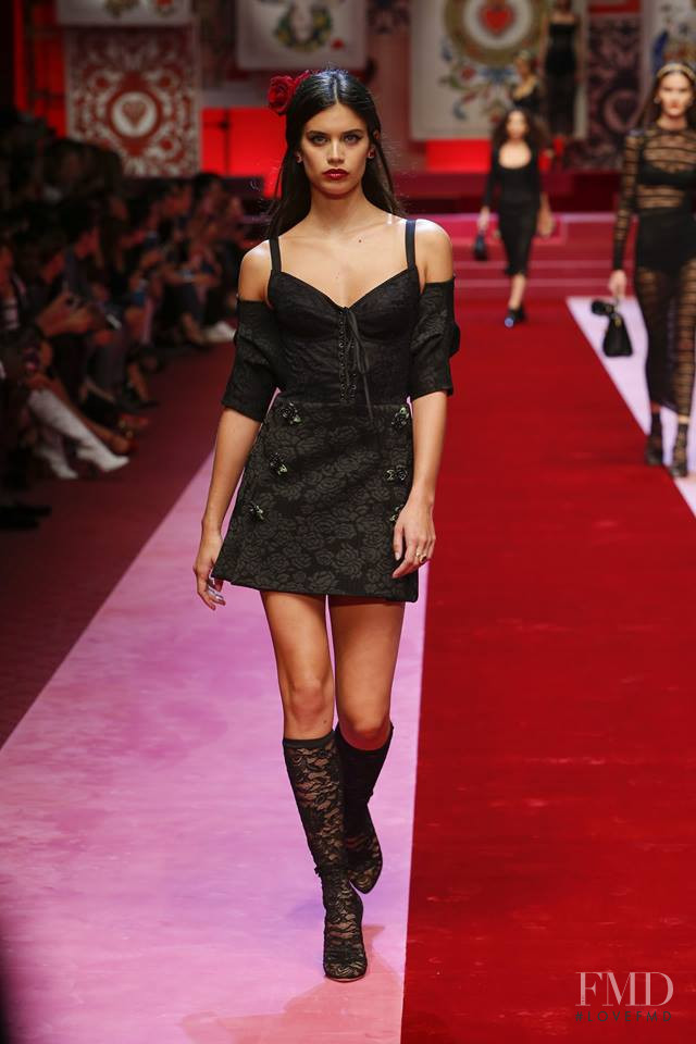 Sara Sampaio featured in  the Dolce & Gabbana fashion show for Spring/Summer 2018