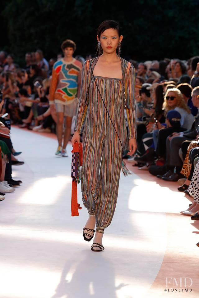 Xie Chaoyu featured in  the Missoni fashion show for Spring/Summer 2018