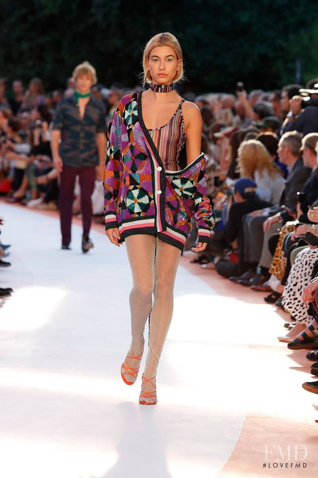 Hailey Baldwin Bieber featured in  the Missoni fashion show for Spring/Summer 2018