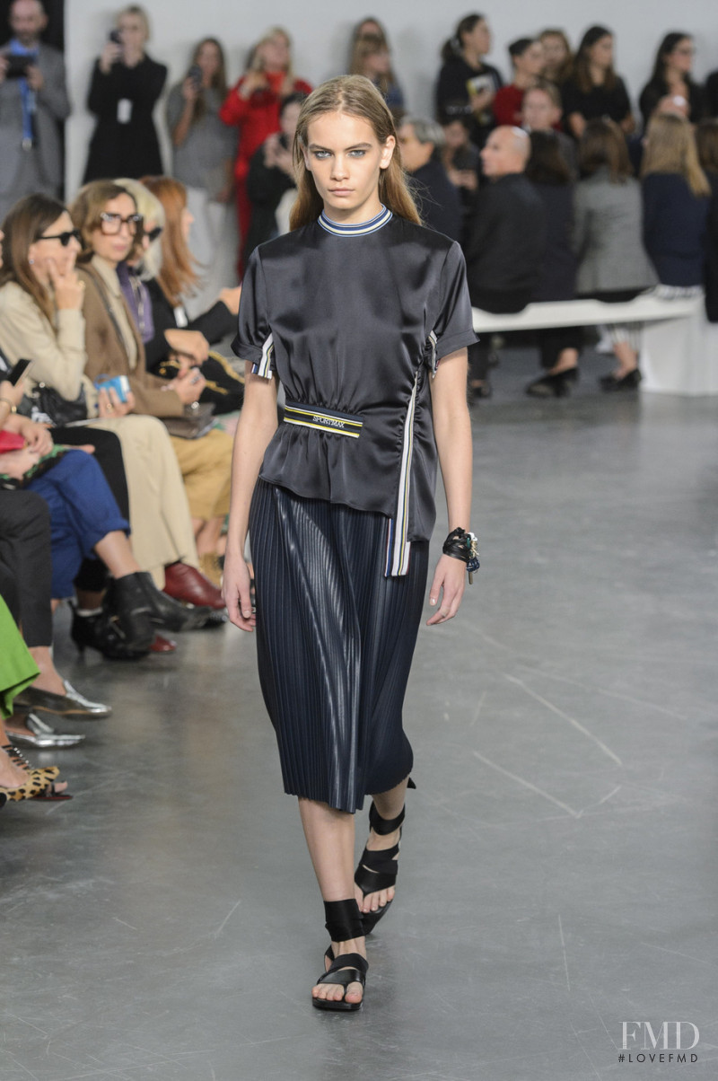 Nina Marker featured in  the Sportmax fashion show for Spring/Summer 2018