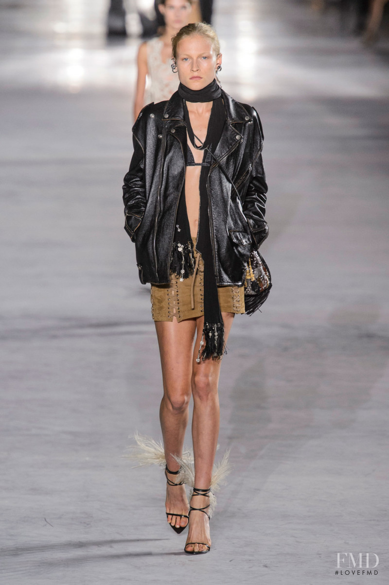 Zoe Louis featured in  the Saint Laurent fashion show for Spring/Summer 2018