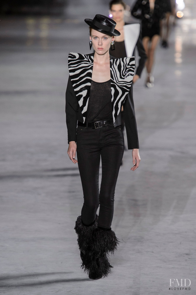 Kiki Willems featured in  the Saint Laurent fashion show for Spring/Summer 2018