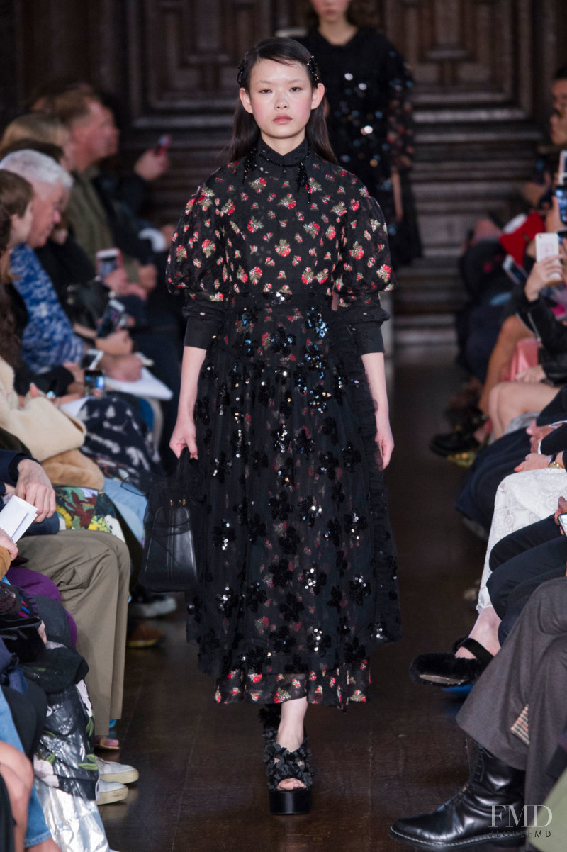 Xie Chaoyu featured in  the Simone Rocha fashion show for Spring/Summer 2018