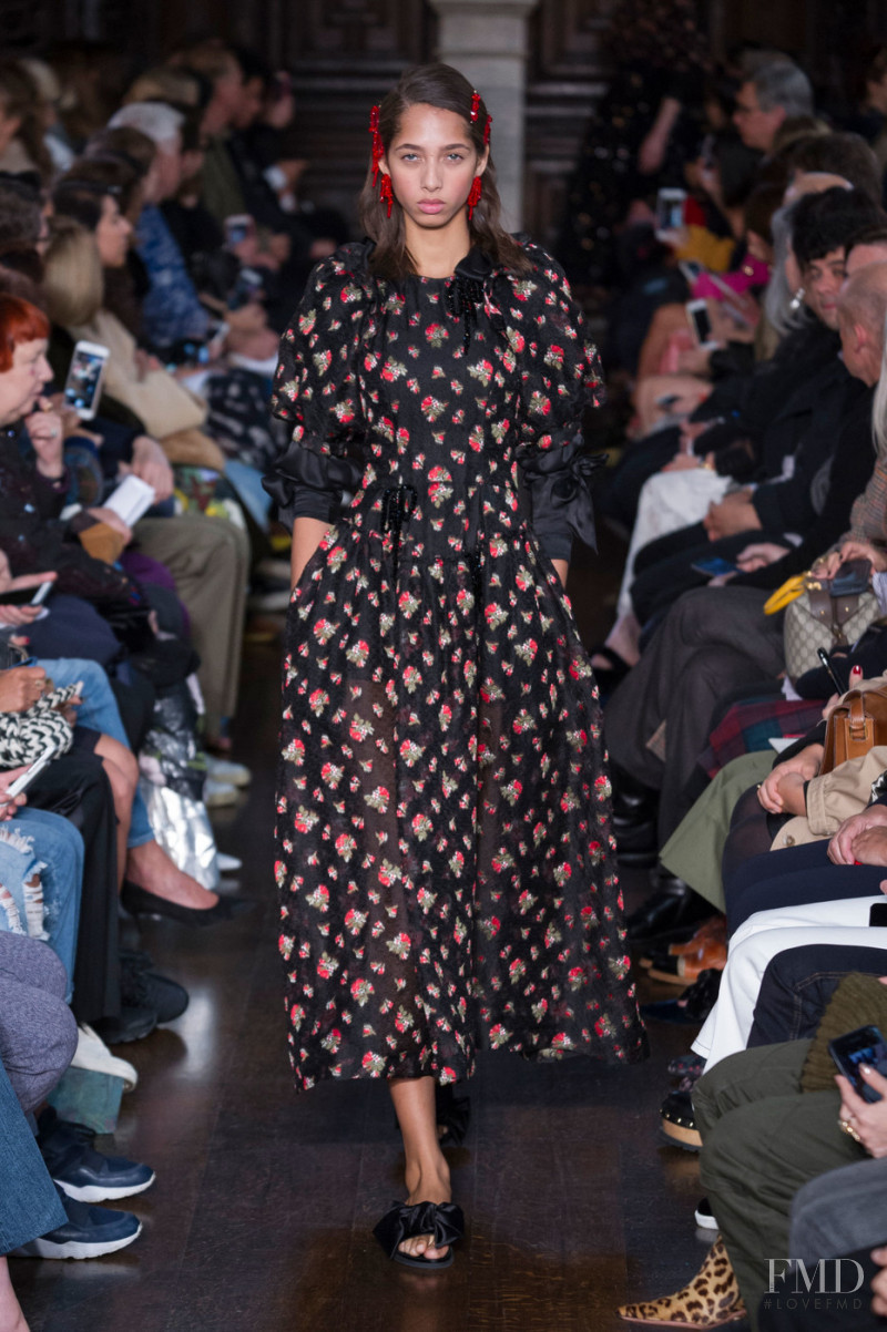 Yasmin Wijnaldum featured in  the Simone Rocha fashion show for Spring/Summer 2018