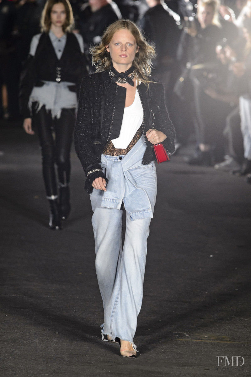 Hanne Gaby Odiele featured in  the Alexander Wang fashion show for Spring/Summer 2018