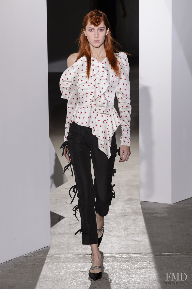 Teddy Quinlivan featured in  the Self Portrait fashion show for Spring/Summer 2018