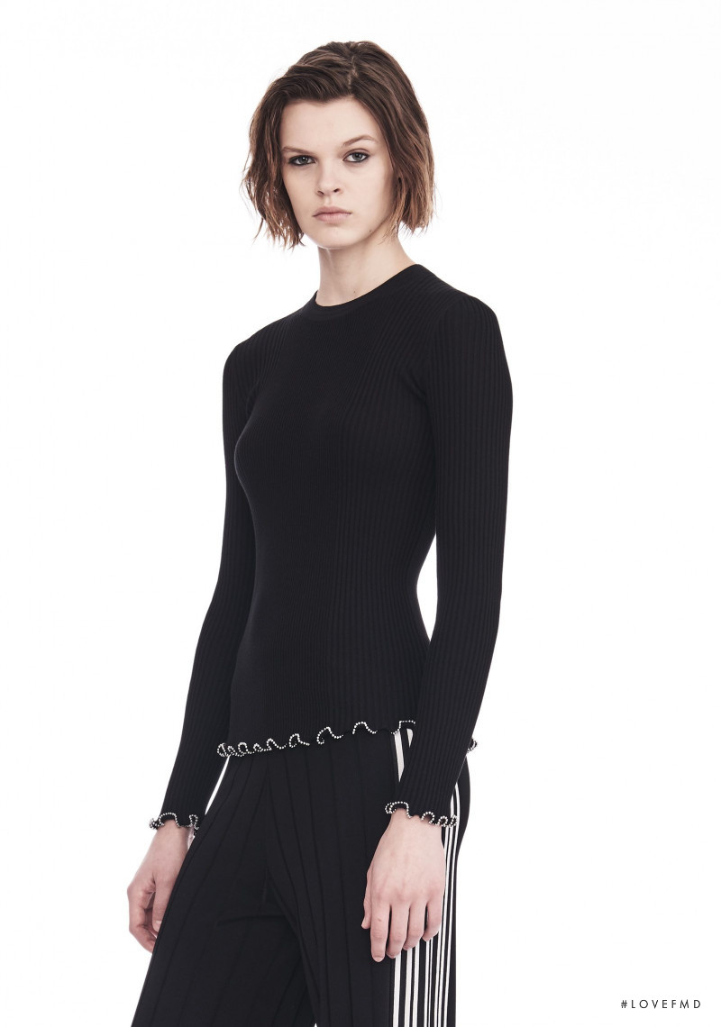 Cara Taylor featured in  the Alexander Wang catalogue for Pre-Fall 2017