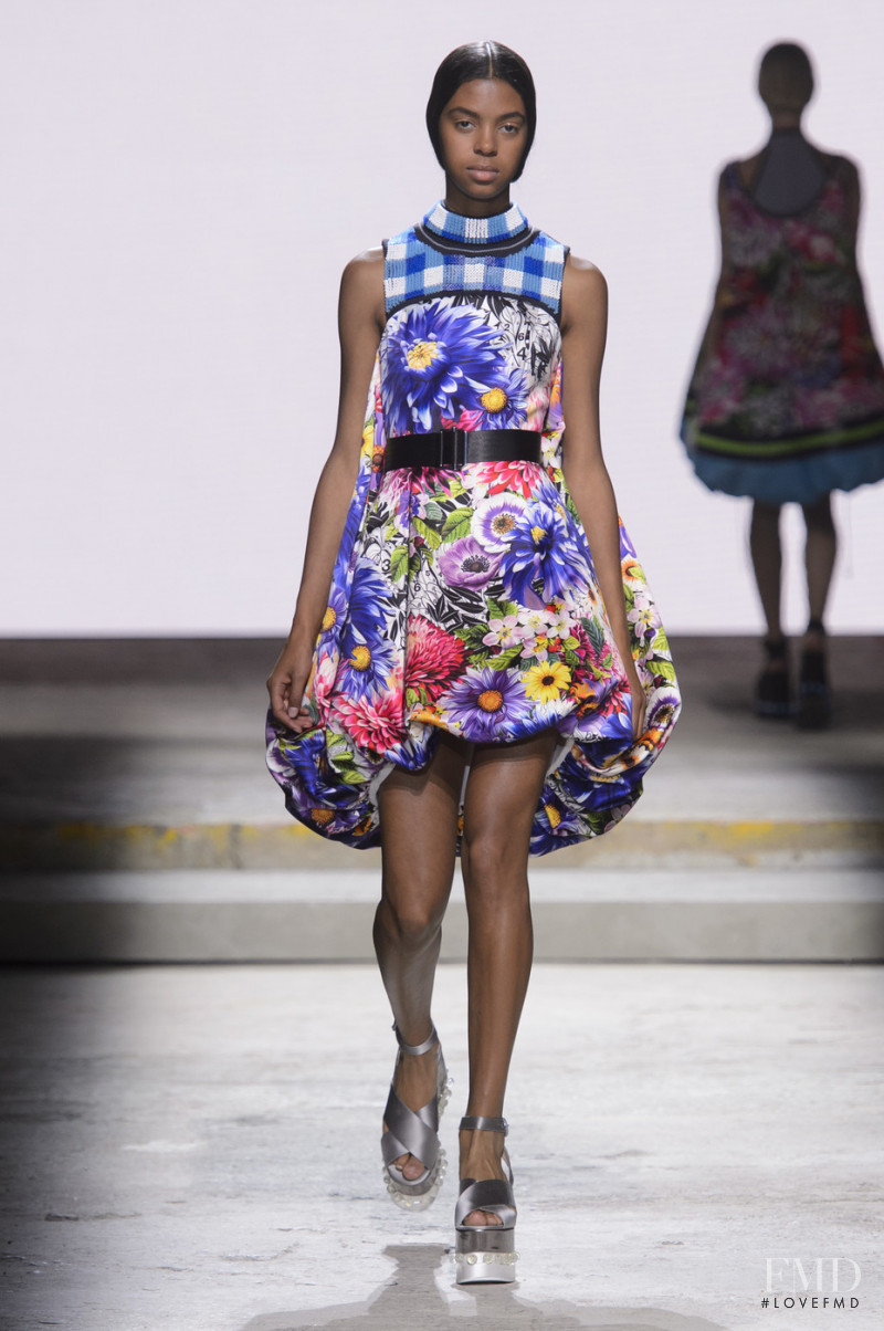 Elibeidy Dani featured in  the Mary Katrantzou fashion show for Spring/Summer 2018
