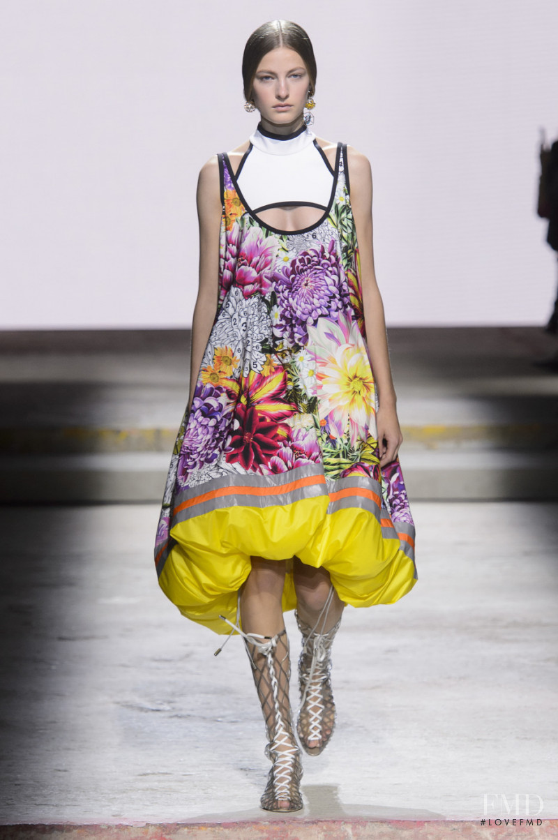 Felice Noordhoff featured in  the Mary Katrantzou fashion show for Spring/Summer 2018