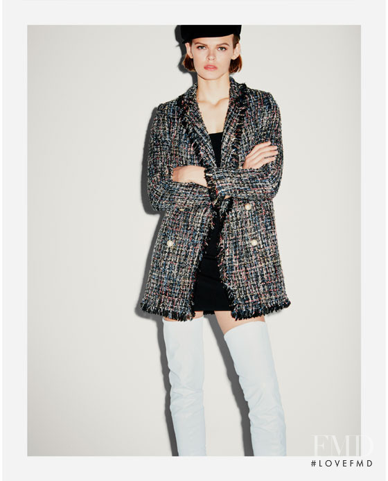 Cara Taylor featured in  the Zara catalogue for Pre-Fall 2017