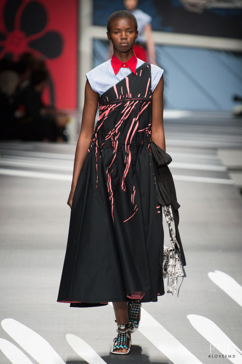 Akiima Ajak featured in  the Prada fashion show for Spring/Summer 2018