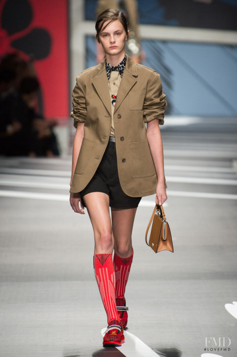 Lea Holzfuss featured in  the Prada fashion show for Spring/Summer 2018