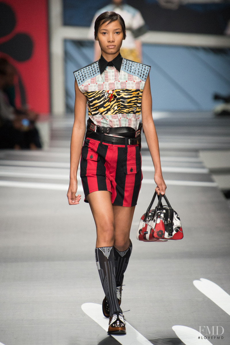 Lineisy Montero featured in  the Prada fashion show for Spring/Summer 2018