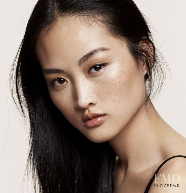 Jing Wen featured in  the H&M Beauty advertisement for Autumn/Winter 2017