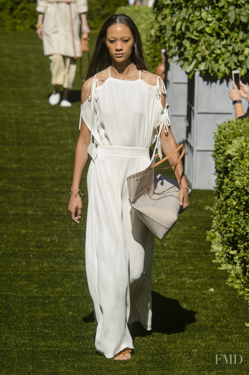 Selena Forrest featured in  the Tory Burch fashion show for Spring/Summer 2018