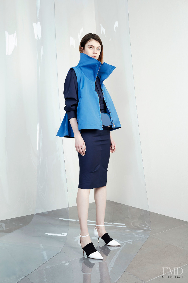 Milena Litvinovskaya featured in  the Sportmax lookbook for Resort 2018