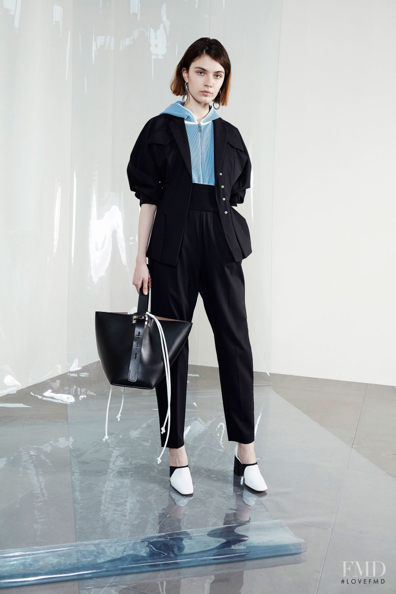 Milena Litvinovskaya featured in  the Sportmax lookbook for Resort 2018