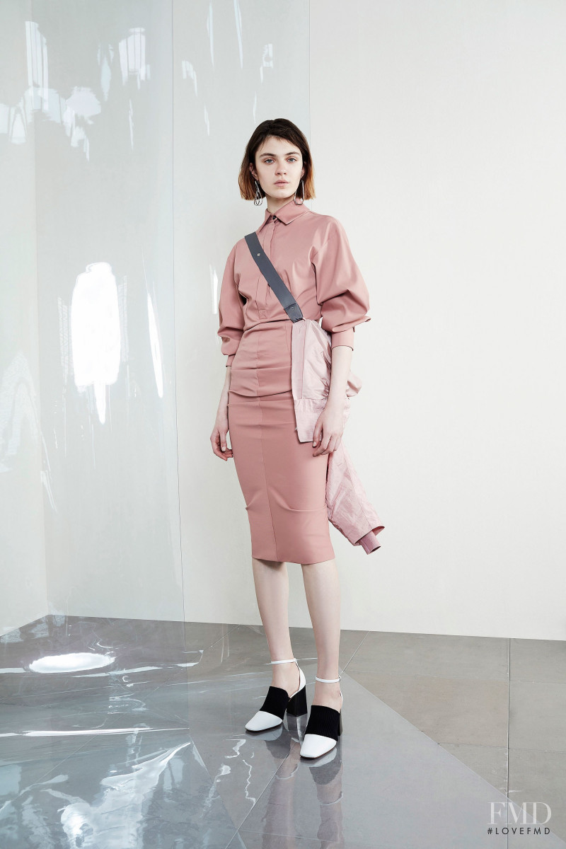 Milena Litvinovskaya featured in  the Sportmax lookbook for Resort 2018