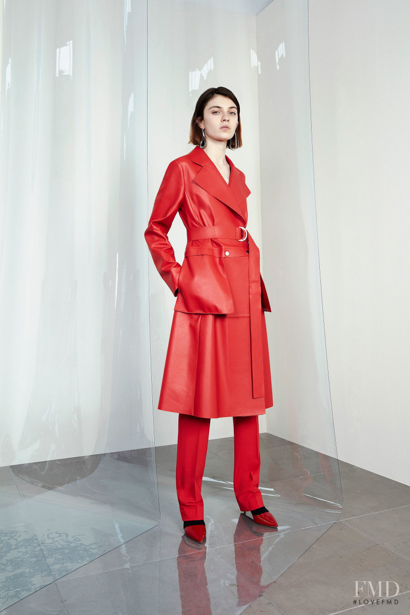 Milena Litvinovskaya featured in  the Sportmax lookbook for Resort 2018