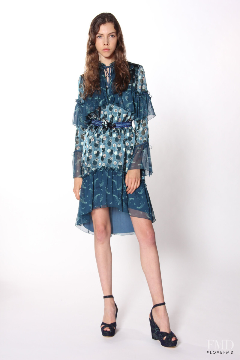 Lea Julian featured in  the Anna Sui lookbook for Resort 2018