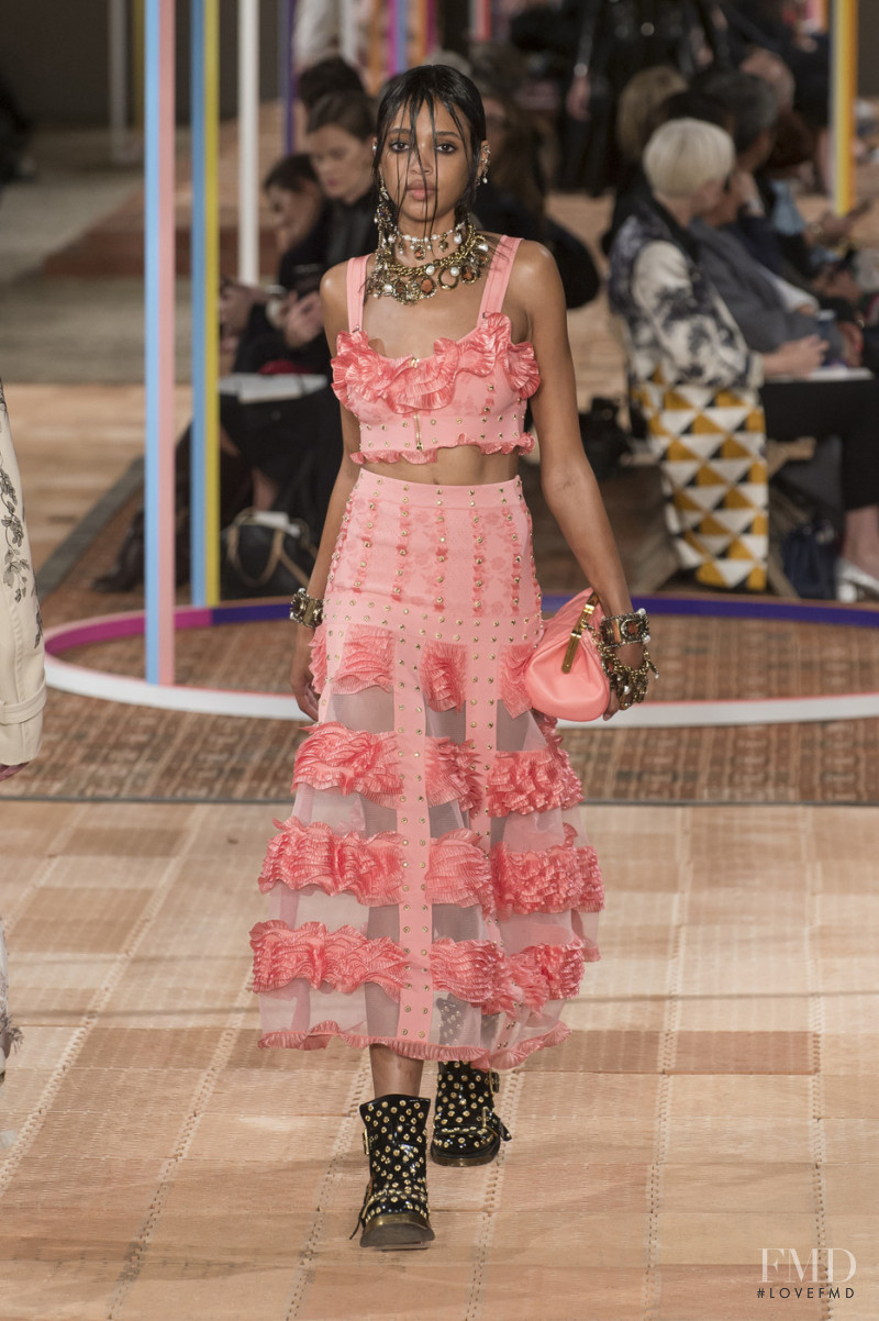 Aya Jones featured in  the Alexander McQueen fashion show for Spring/Summer 2018