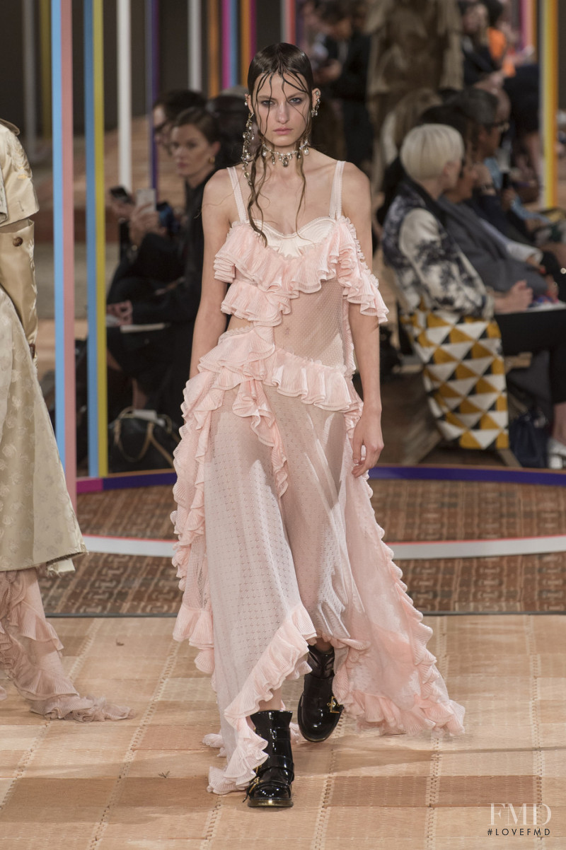 Felice Noordhoff featured in  the Alexander McQueen fashion show for Spring/Summer 2018