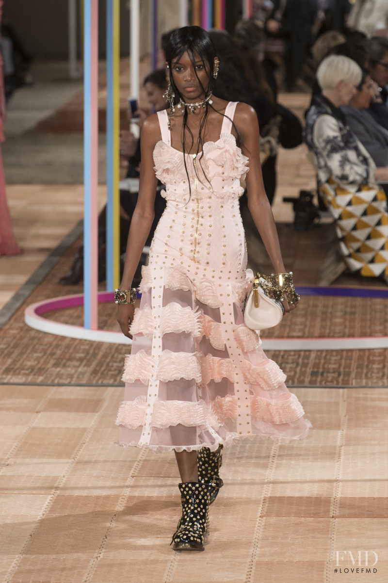 Elibeidy Dani featured in  the Alexander McQueen fashion show for Spring/Summer 2018