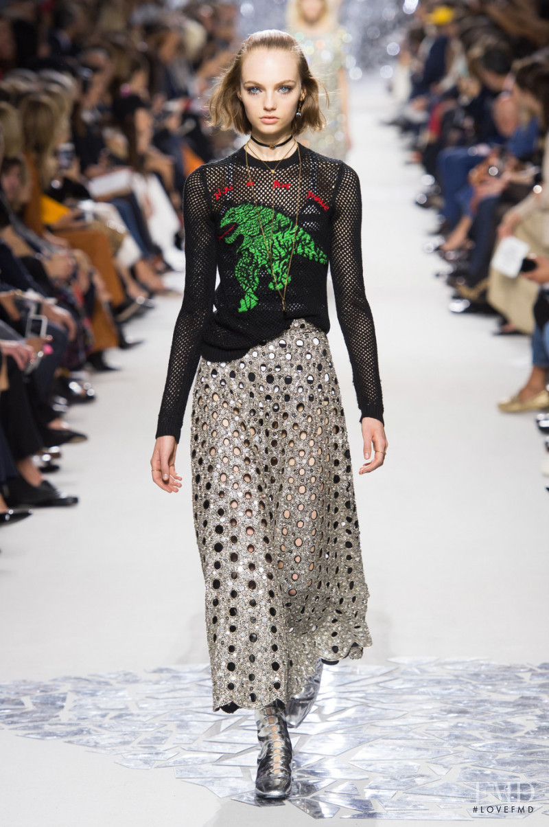 Fran Summers featured in  the Christian Dior fashion show for Spring/Summer 2018