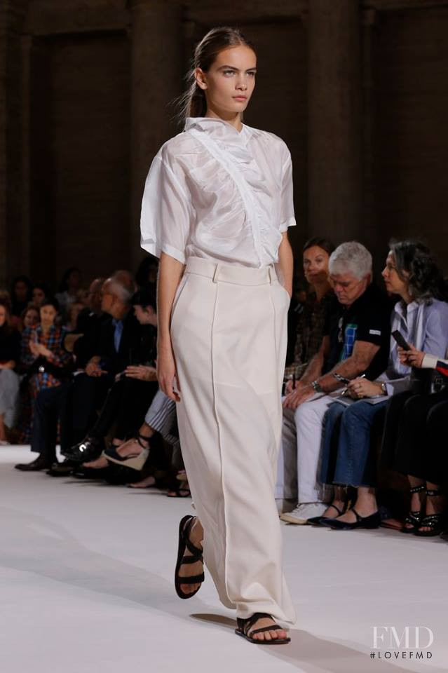 Nina Marker featured in  the Victoria Beckham fashion show for Spring/Summer 2018