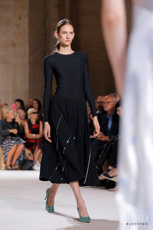 Sarah Berger featured in  the Victoria Beckham fashion show for Spring/Summer 2018