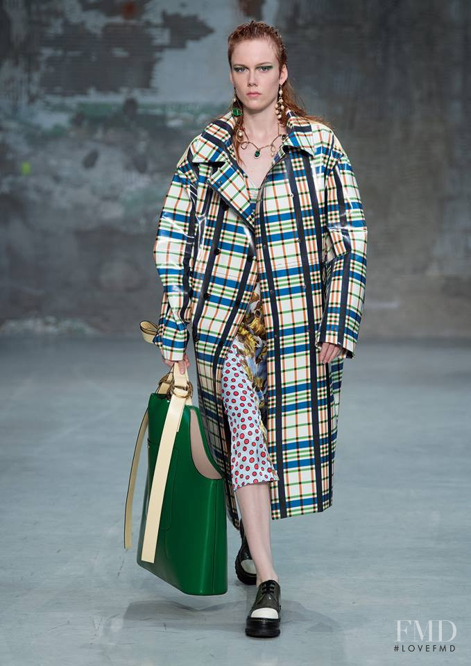 Kiki Willems featured in  the Marni fashion show for Spring/Summer 2018