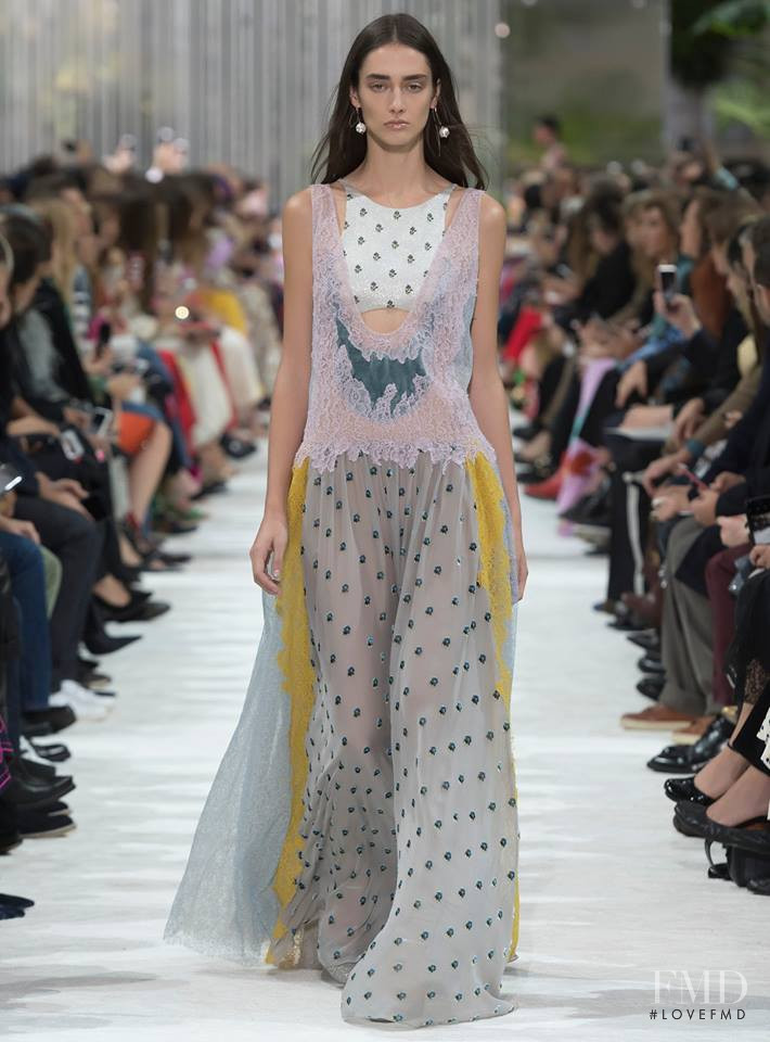 Amanda Googe featured in  the Valentino fashion show for Spring/Summer 2018