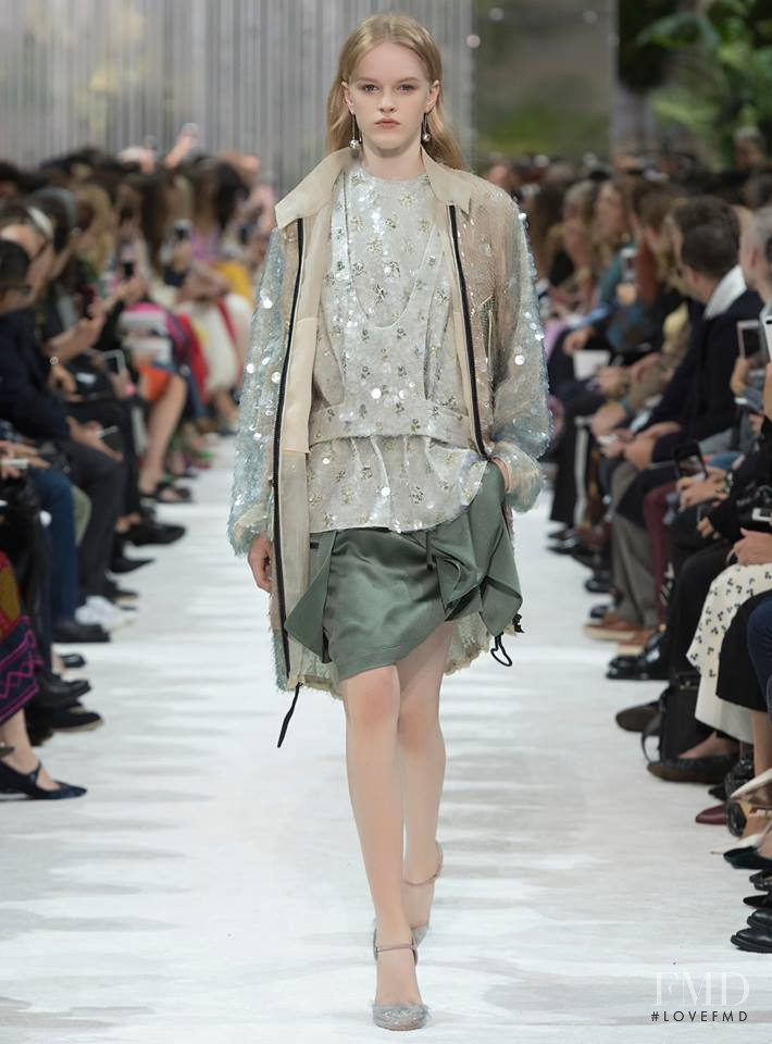 Hannah Motler featured in  the Valentino fashion show for Spring/Summer 2018